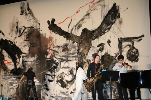 Gert Anklam - Malperfomance der Zhou Brothers in der Columbia Universität in New York